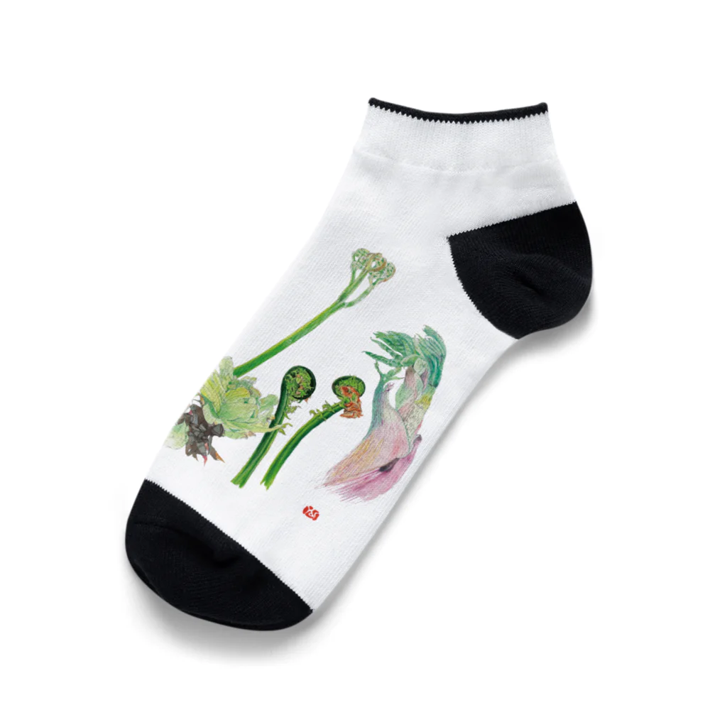 外山康雄　野の花館の山菜集合！！ Ankle Socks