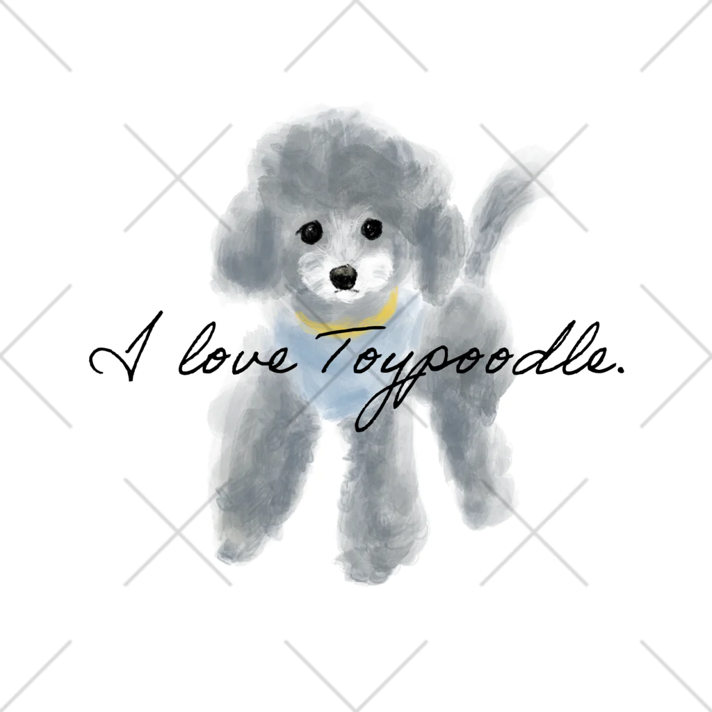 ぽぽっとツイてるのI love Toypoodle⭐︎2 くるぶしソックス