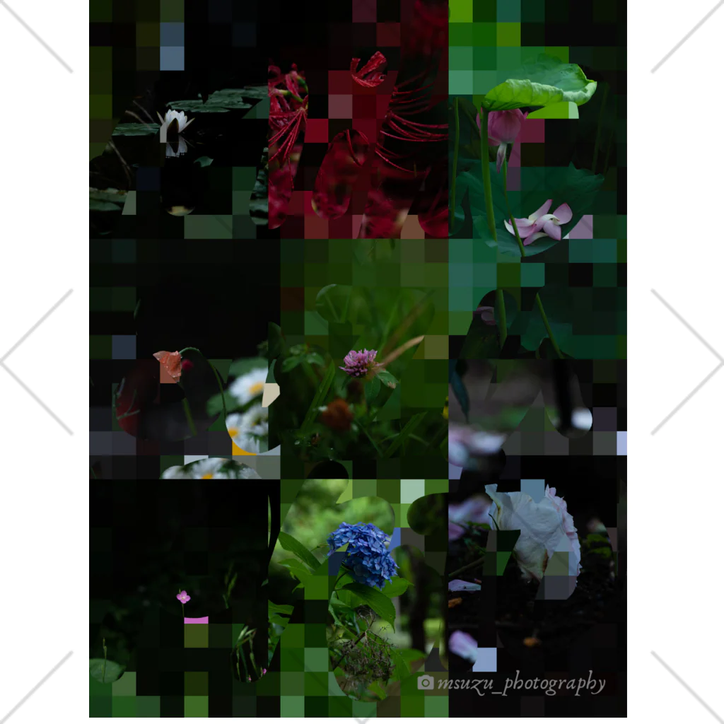 msuzuphotoの鮮やかFlowers くるぶしソックス