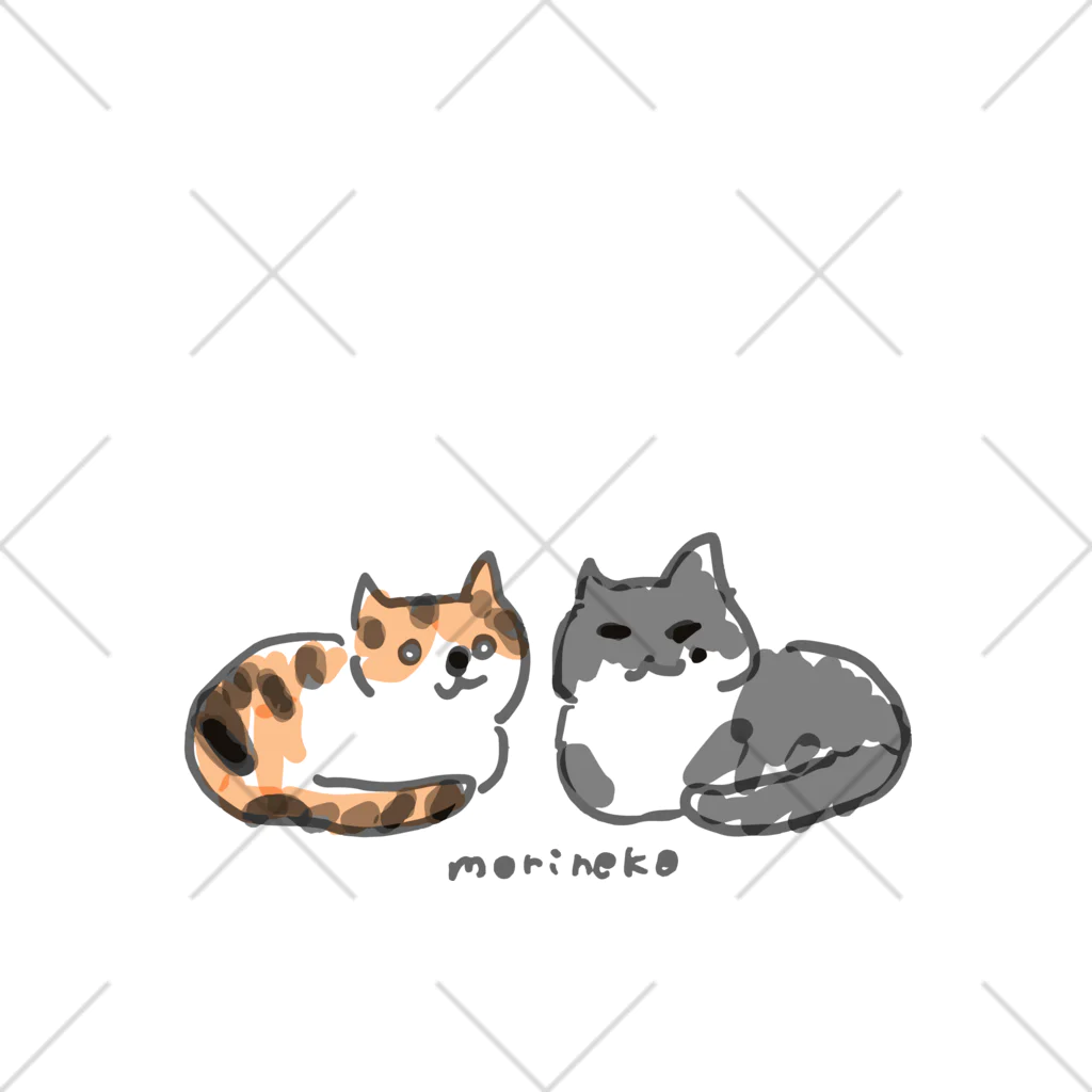 保護ねこカフェ もりねこのふたばちゃん&べべちゃん くるぶしソックス