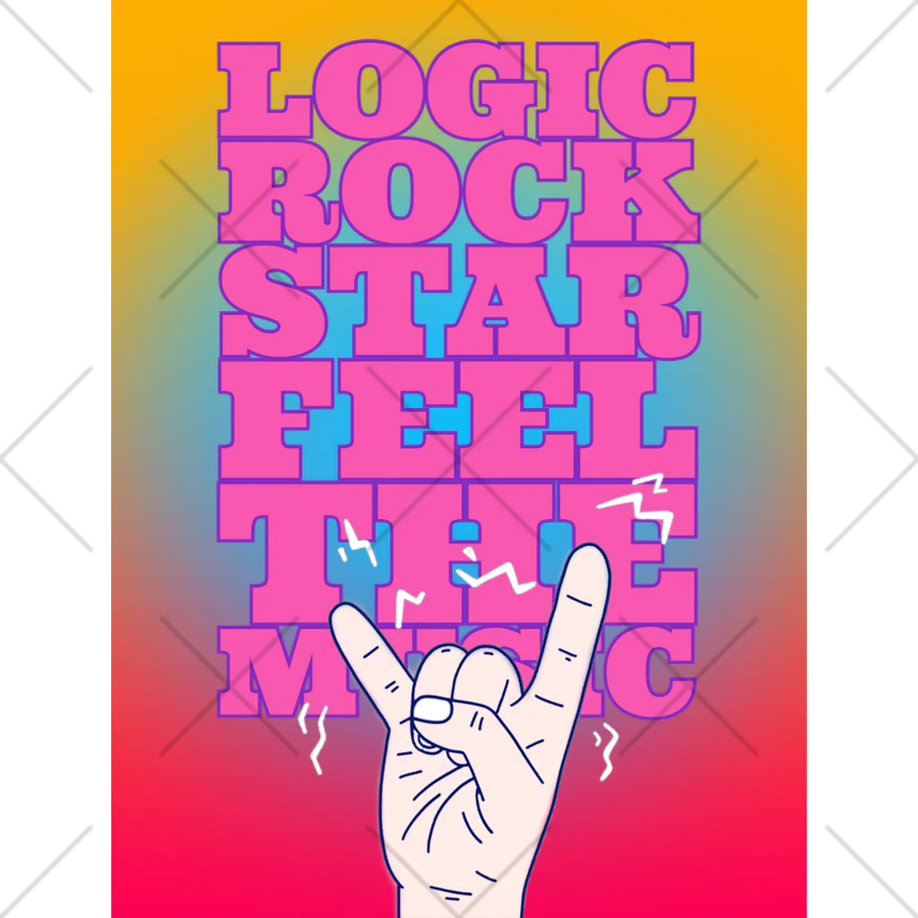 Logic RockStar のFEEL THE MUSIC くるぶしソックス
