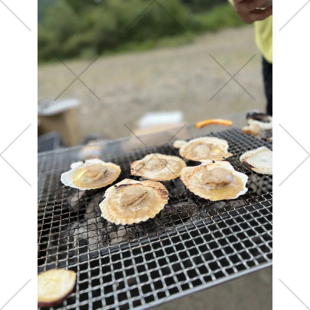 着る焼き芋屋さんの持ち歩き用ホタテのバター焼き くるぶしソックス