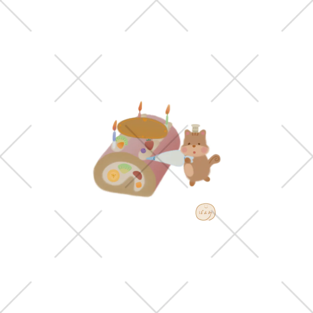 絵本作家💛ぽよみの絵本『くるくるロールケーキ』 くるぶしソックス