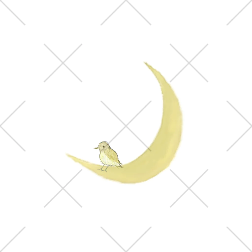 rilybiiのThe watching moon and the resting yellow bird. くるぶしソックス