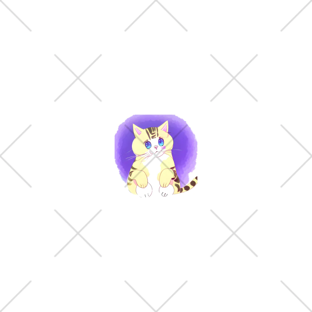 haru-2233のうるうる瞳の可愛いシマシマ猫 くるぶしソックス