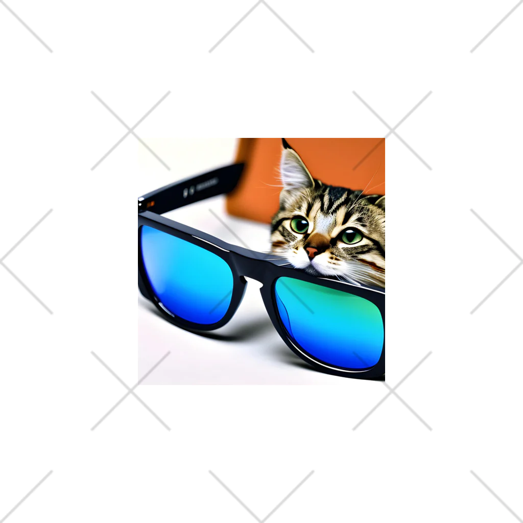N_Shoplistsのサングラスから顔を出す猫 くるぶしソックス