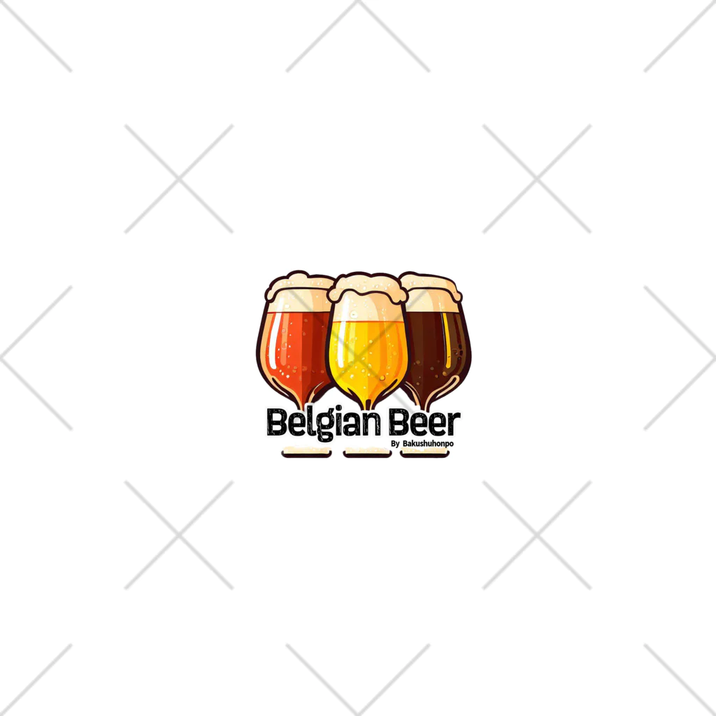 ベルギービールバー麦酒本舗公式グッズの3Belgian Beers くるぶしソックス