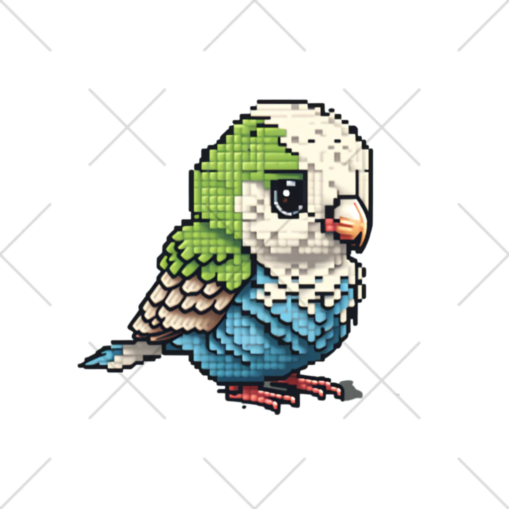 朱音琴音のドット絵のインコ２ くるぶしソックス