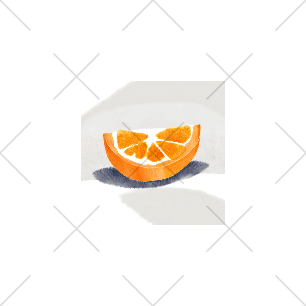 萌え断グッズのオレンジの断面 -隠れハート- くるぶしソックス