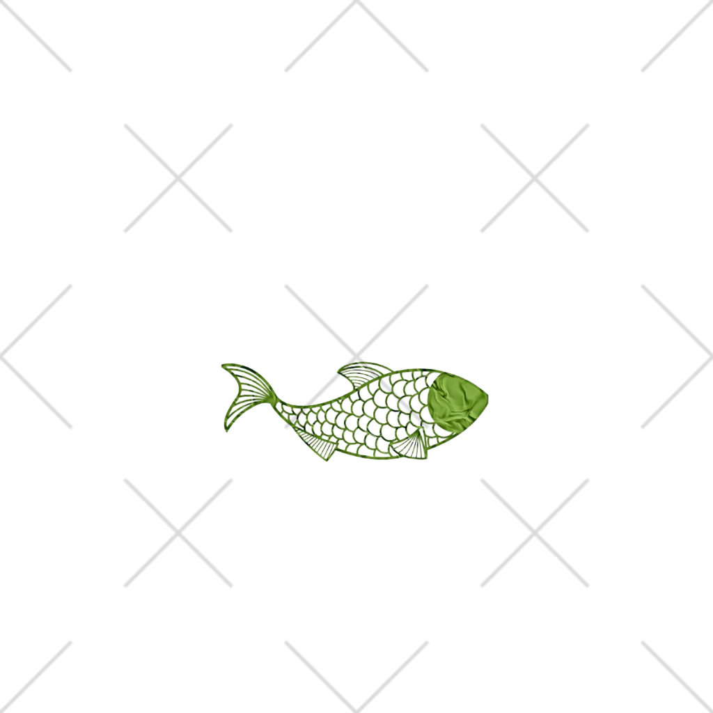 mumusの魚　green くるぶしソックス