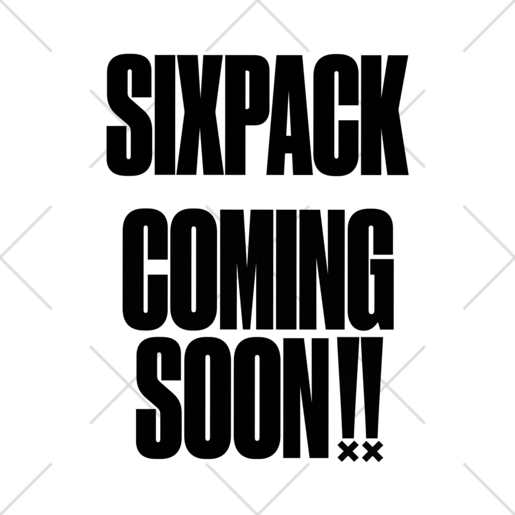 おもしろいTシャツ屋さんのSIXPACK COMINGSOON シックスパック カミングスーン 筋トレ くるぶしソックス