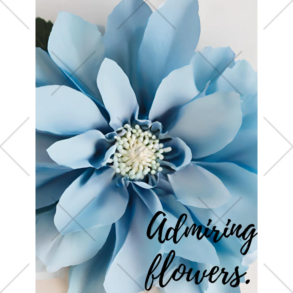 Blue @ Walkerの可愛い花 くるぶしソックス