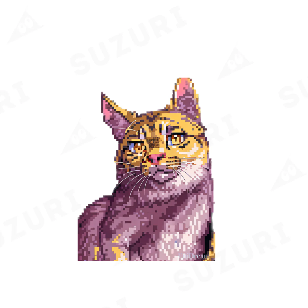サメ肌男子の茶トラネコ(ドット絵) Ankle Socks