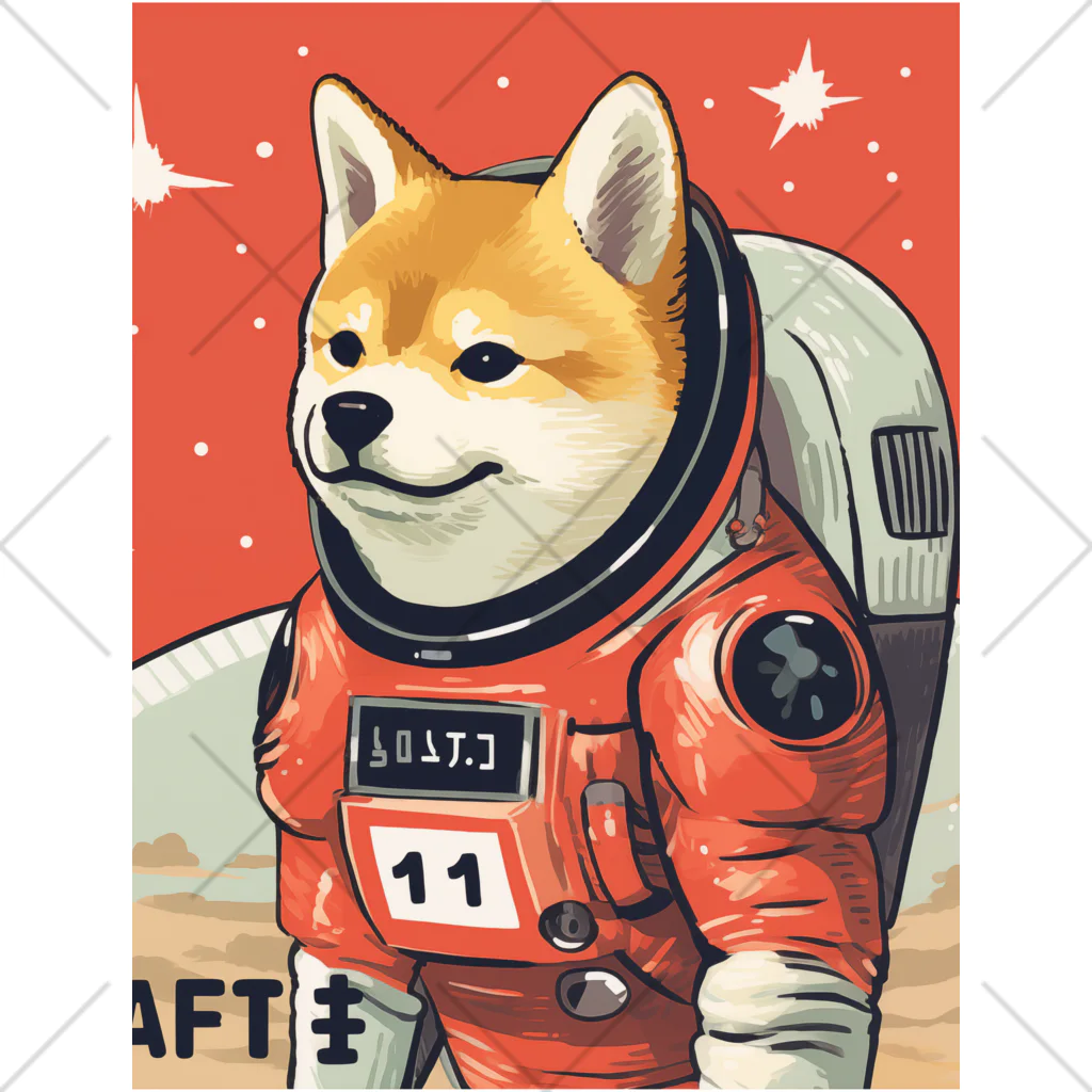 スペースドッグ・ラボのスペース柴犬探検隊 くるぶしソックス