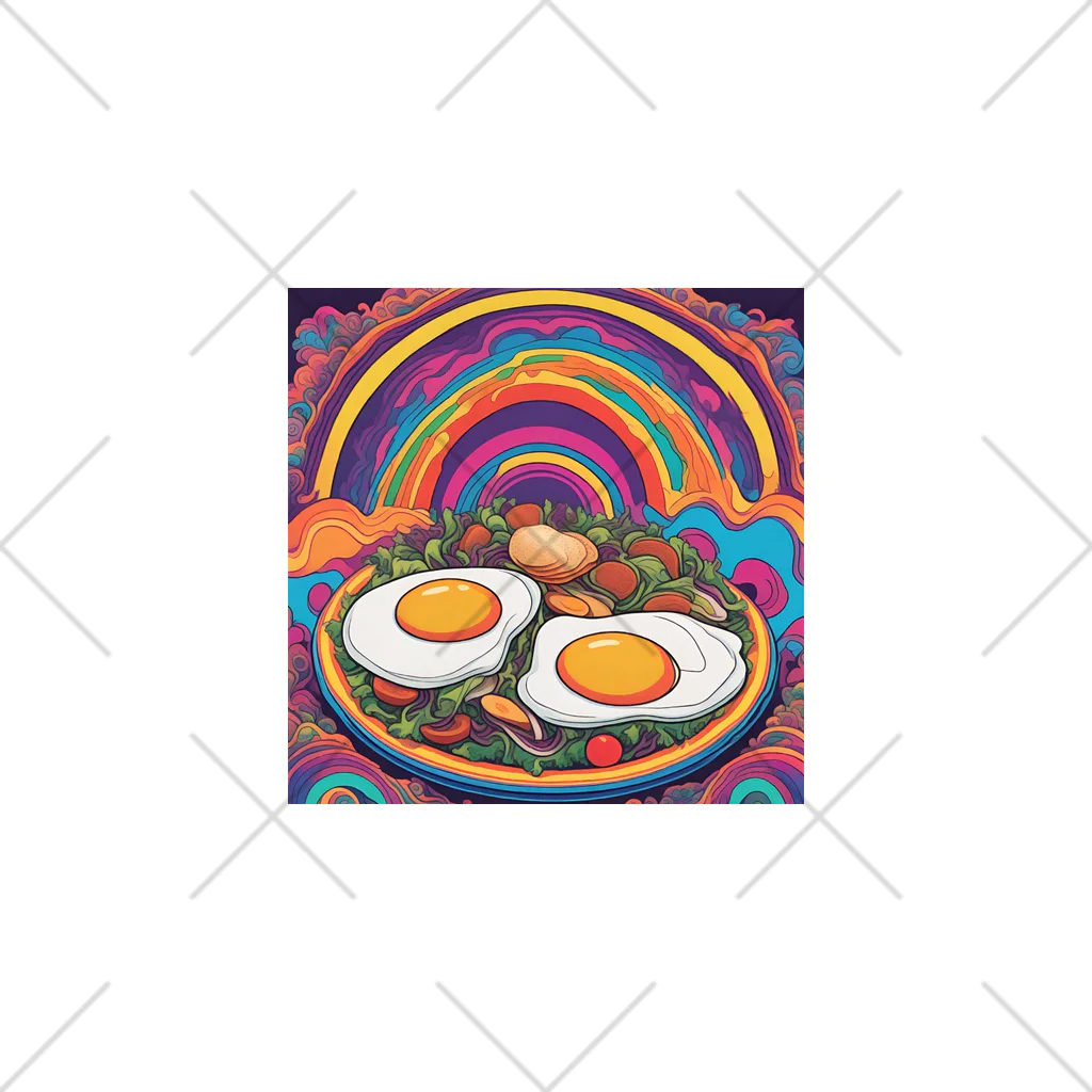 PSYCHEDELIC ARTのPSYCHEDELIC目玉焼き くるぶしソックス