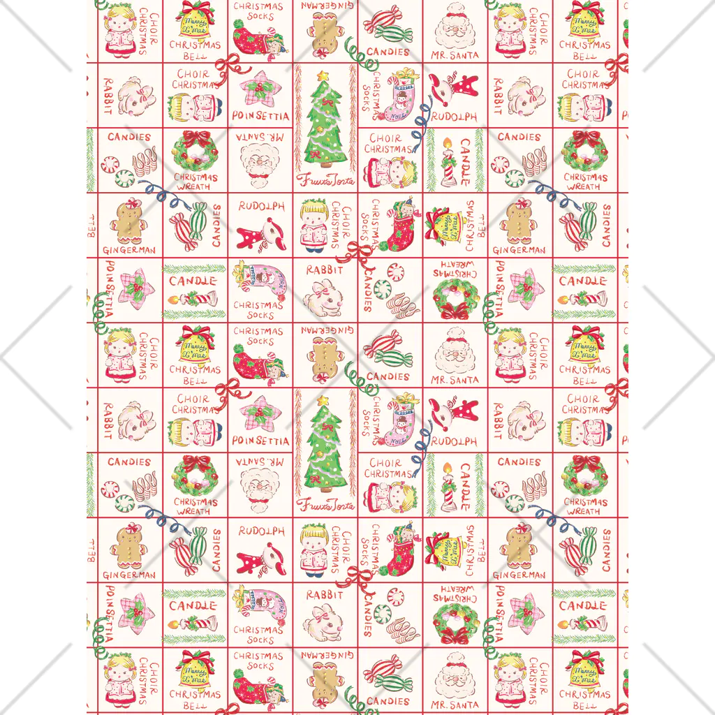 Fruits torta illustrationsのMy favorites in Christmas くるぶしソックス