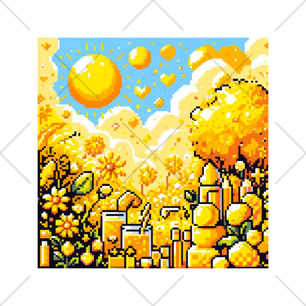 PiXΣLのvibrant yellow / type.1 くるぶしソックス