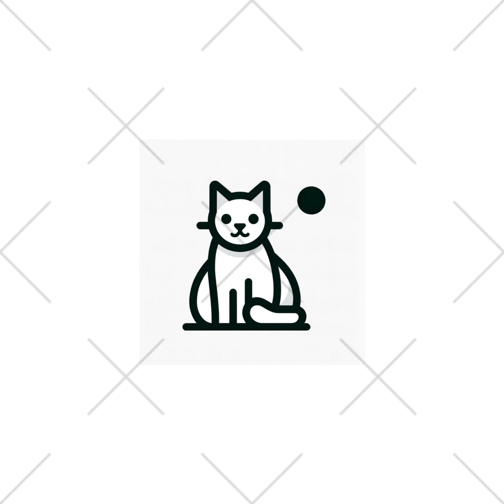 hikoの店のこの魅力的なモノクロキャットイラストは、猫好きの皆さんにぴったりです！ くるぶしソックス