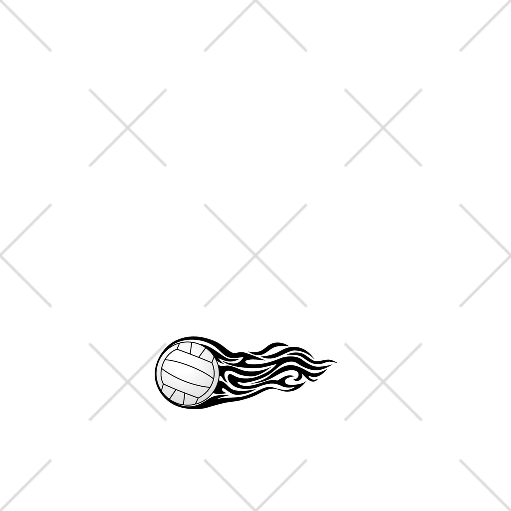 【volleyball online】の火を纏ったバレーボールの瞬間 くるぶしソックス