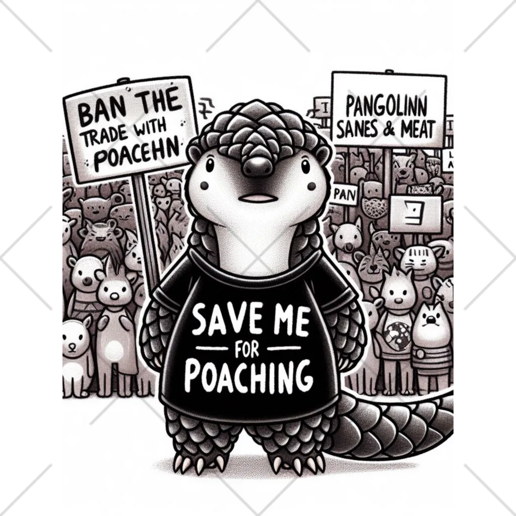 STOP POACHNGのPANGOLIN（センザンコウ） くるぶしソックス