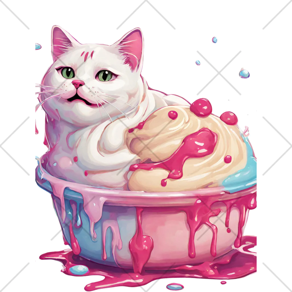 ナイトツリーショップのice cream　cat くるぶしソックス