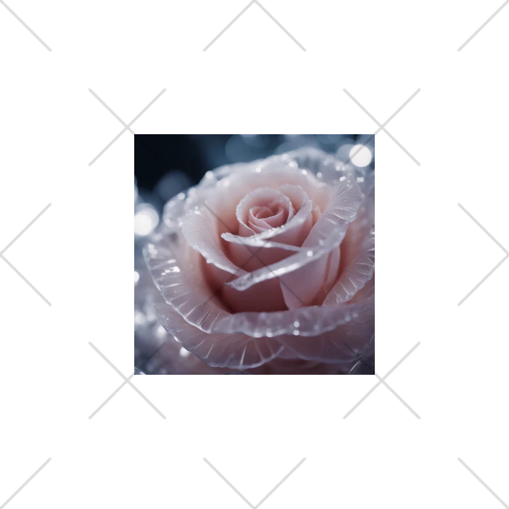 matsunne5555の幻想的な氷の薔薇 くるぶしソックス