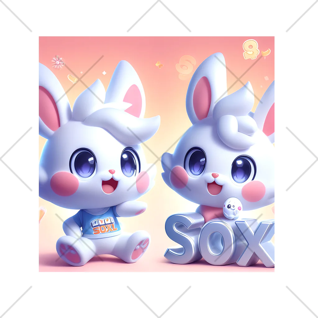 Bunny RingのSOXLくん and SOXちゃん Ankle Socks