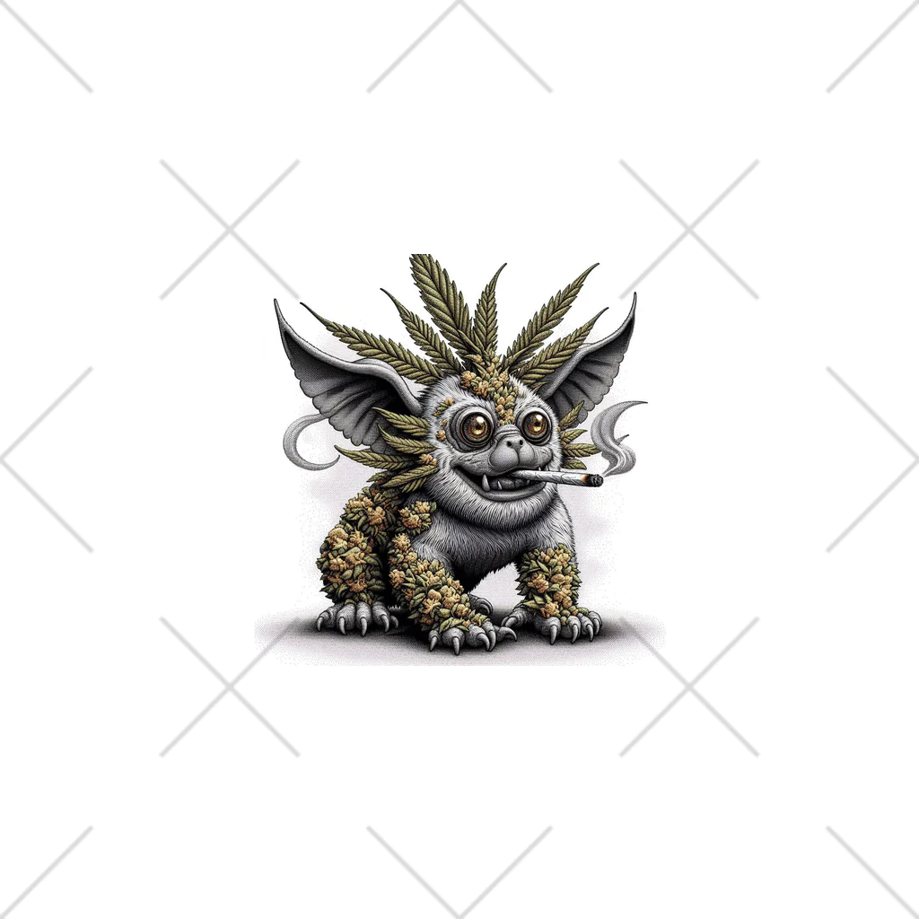 sunofamino420のganja devil's messenger くるぶしソックス