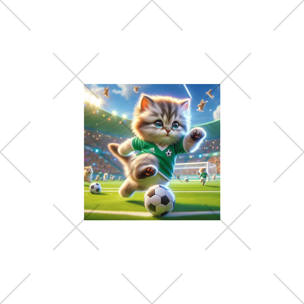 スポーツにゃんこ大戦争のサッカーにゃんこ くるぶしソックス