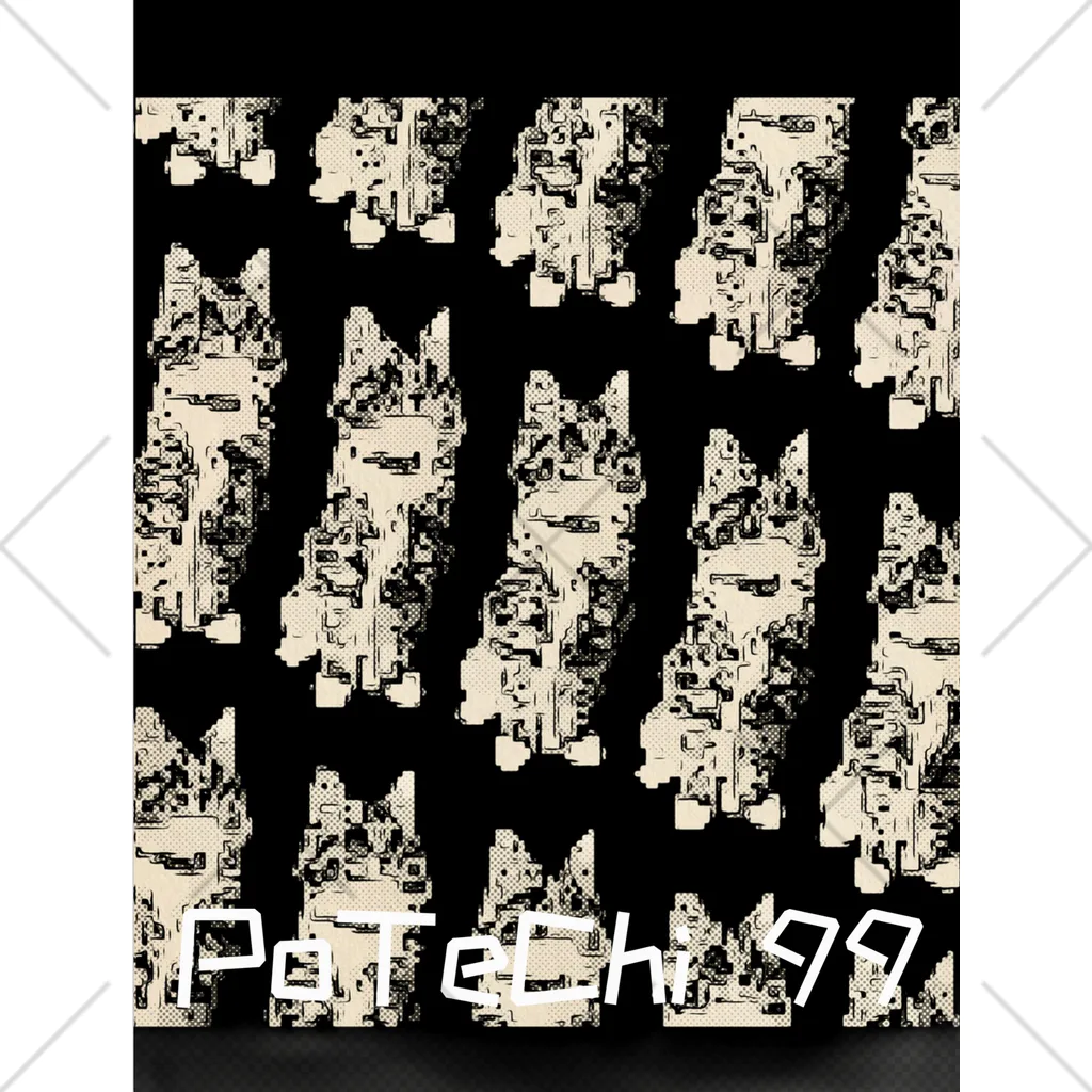 Mioluckypinkyのドット絵　子猫のポテチ君 Ankle Socks