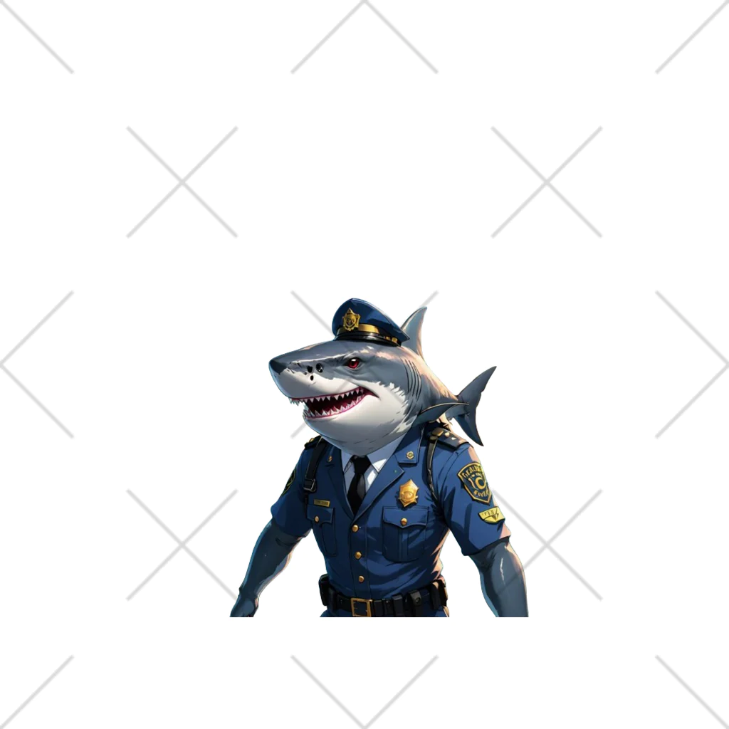 れいの海の守護者：クールな警察鮫 くるぶしソックス