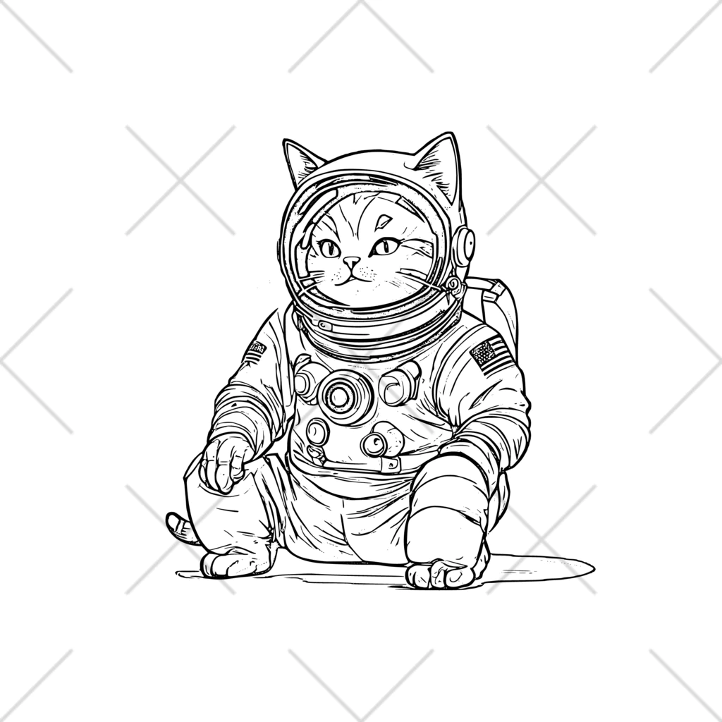 runa525の宇宙ねこ.大和 くるぶしソックス