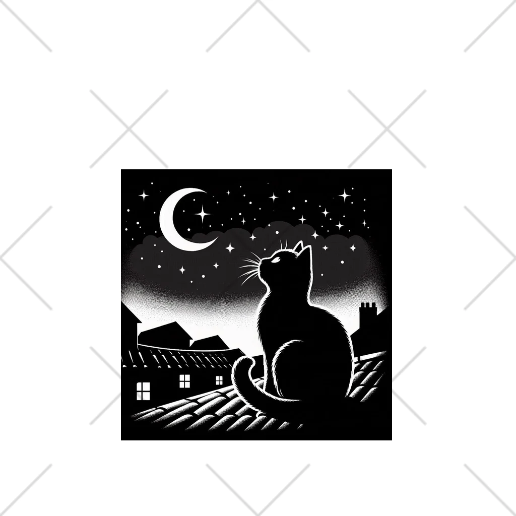 どさんこびより日和の月夜の猫 くるぶしソックス