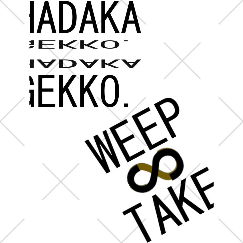 HADAKAGEKKO(WEEP＆TAKE)のビッグWEEP＆TAKEロゴ 2 Ankle Socks