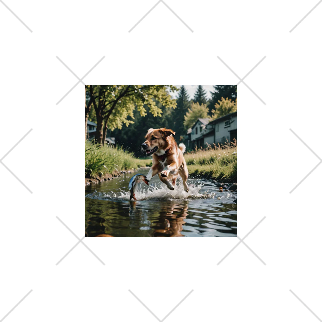 kokin0の水辺を走る犬 dog runnning on the water くるぶしソックス