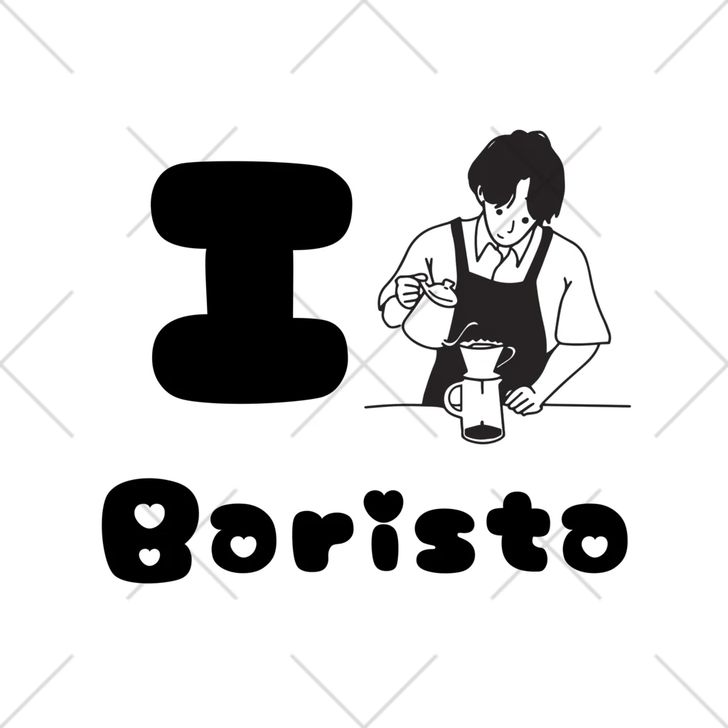 BIMAMECOFFEEのI am barista くるぶしソックス