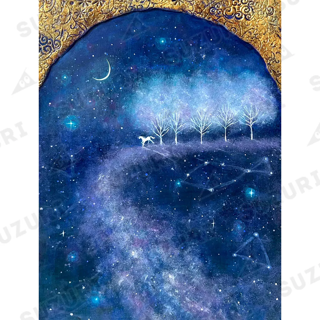 癒しのアート✴︎荻野美沙の星のカーペット Ankle Socks