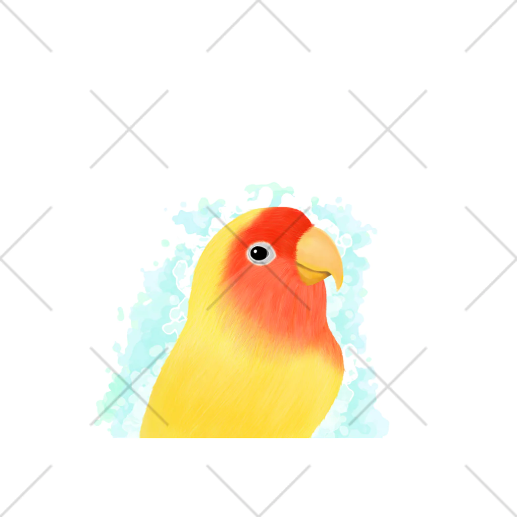 まめるりはことりのほんわかコザクラインコ　ルチノー【まめるりはことり】 くるぶしソックス