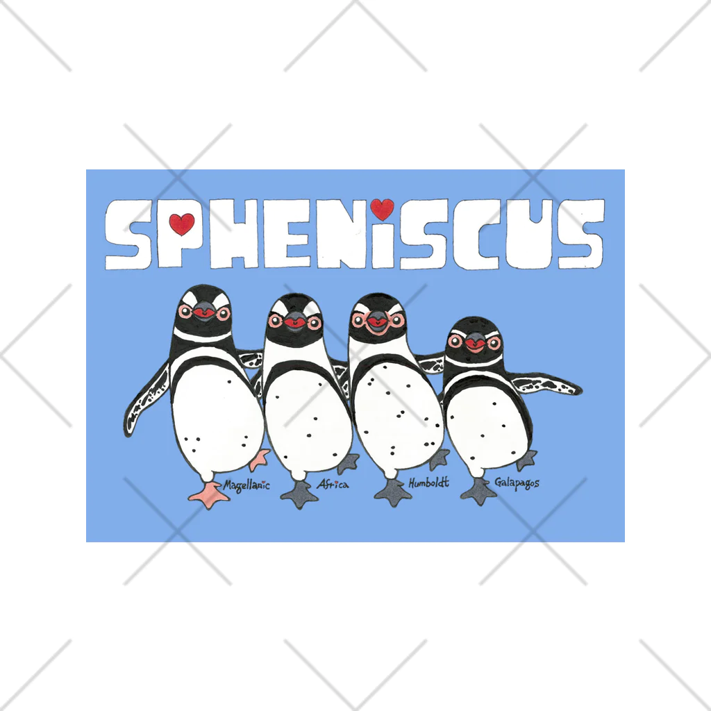 penguininkoのSpheniscus Quartet blueversion💙 くるぶしソックス