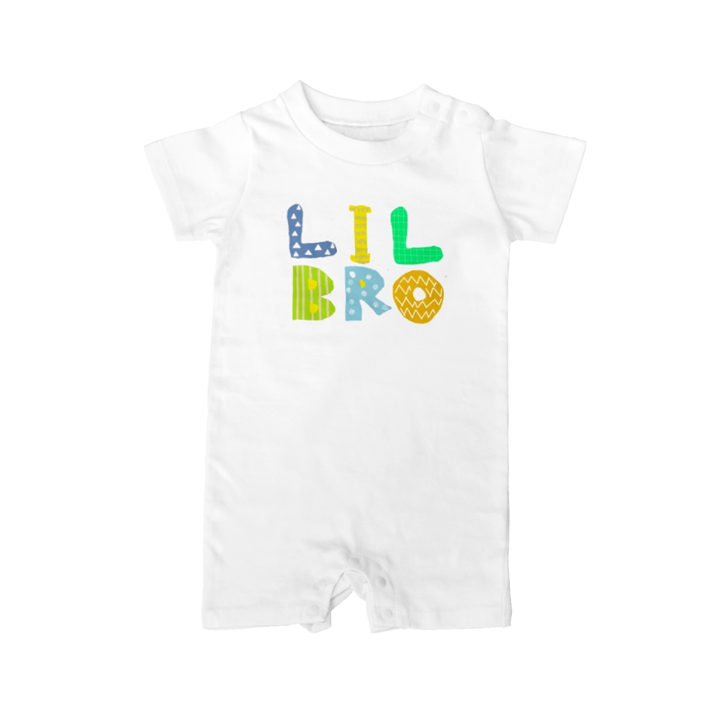 BISOUSの兄弟姉妹おそろい　ロンパース　BROTHER　おとうと Baby Rompers