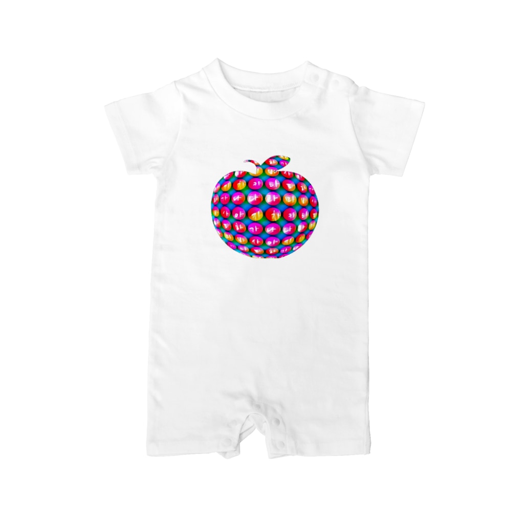 LalaHangeulのりんごスター　~ハングルシリーズ~ Rompers