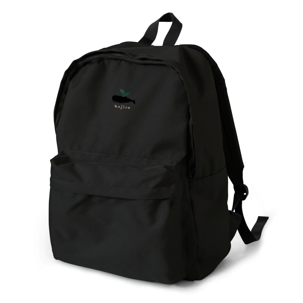 kujiraの店のkujiracamp 茶文字 Backpack