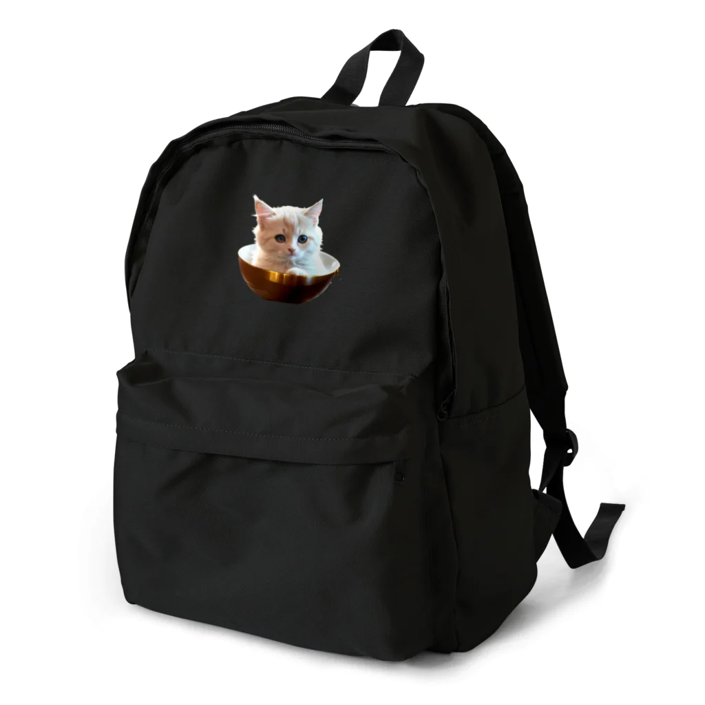 ヌコのお店の白猫カップイン Backpack