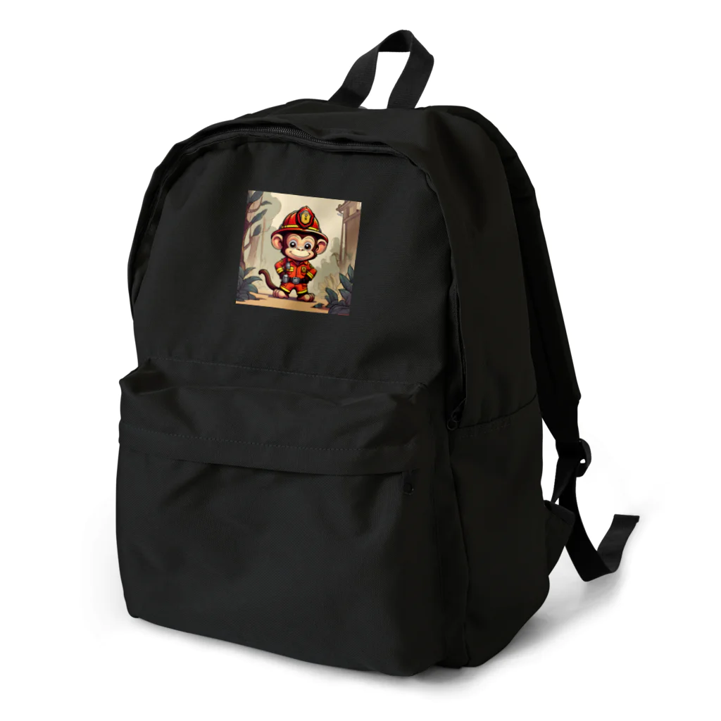パパショップのキュートなお猿の消防士 Backpack