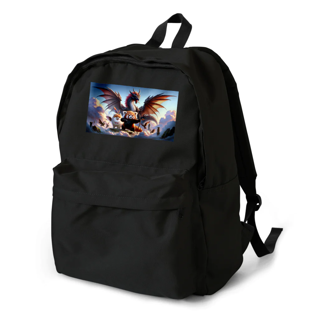 godo_dioのレッサーパンダ　ポメラニアン　ドラゴン　冒険　ファンタジー Backpack