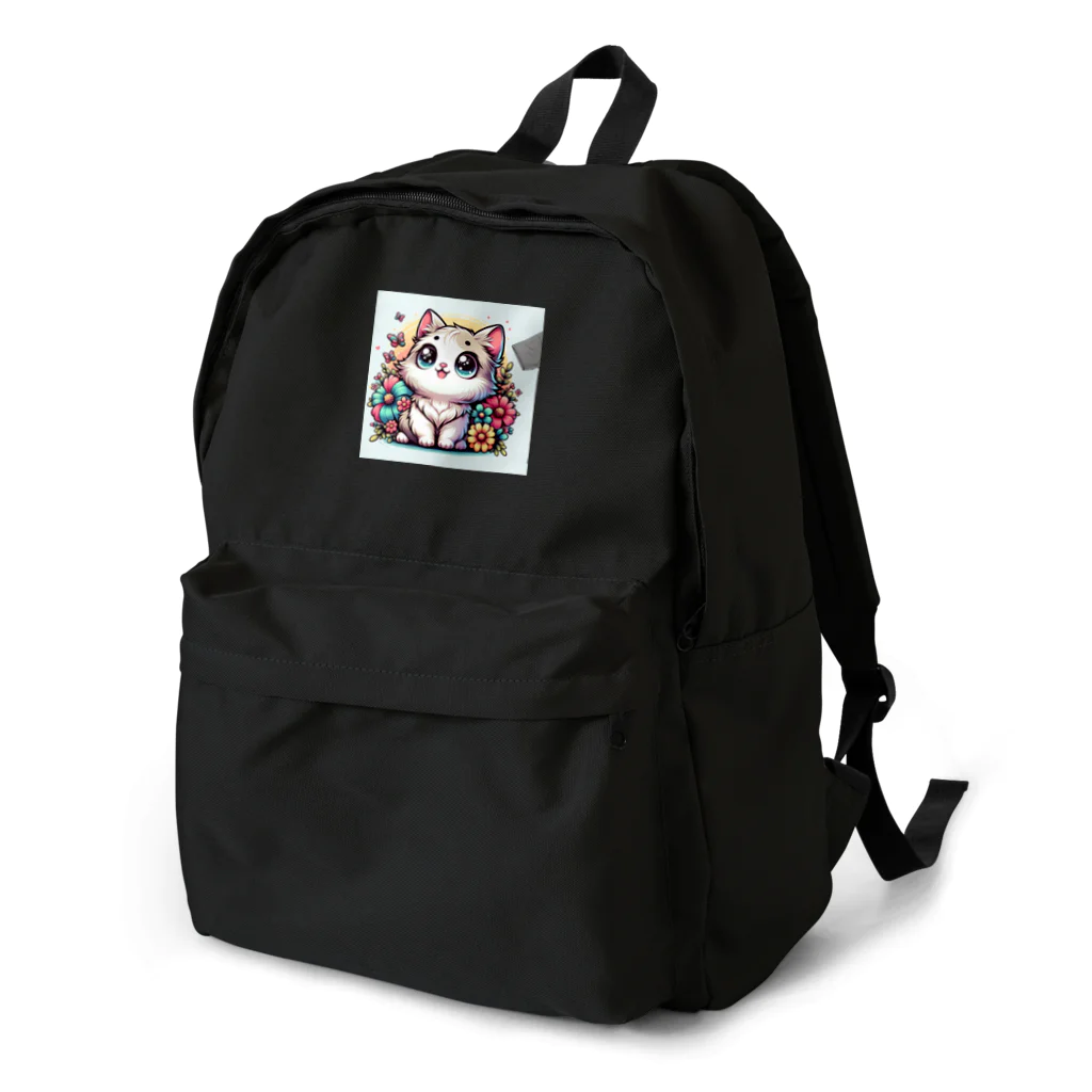 cc-akの可愛いいねこが目を輝かせています！ Backpack