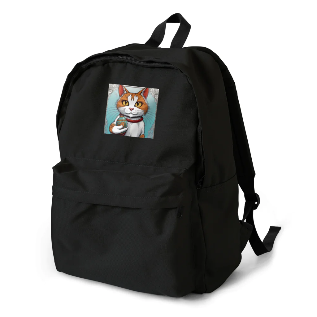 にゃんこーねこの瓶持ち猫 Backpack