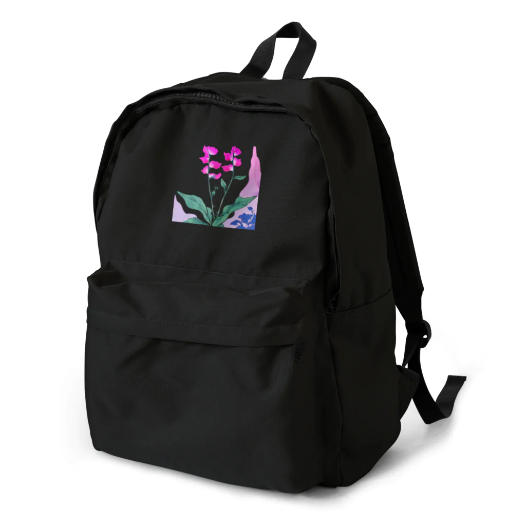 RetrowaveFlowerのRetrowaveFlower-スイートピー- Backpack