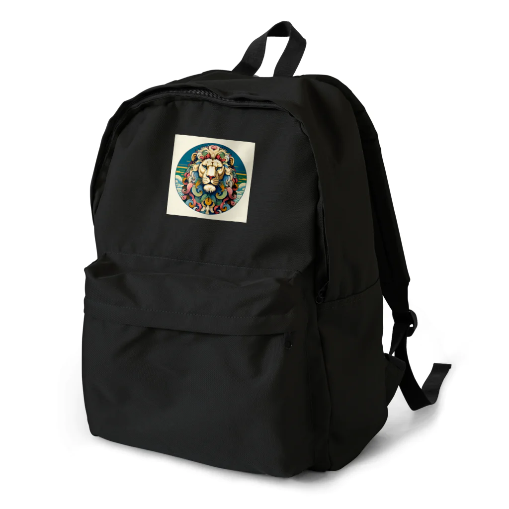 chaochao0701の浮世絵風　ライオン（顔）"Ukiyo-e style lion (face)."  "浮世繪風格的獅子（臉）。" Backpack