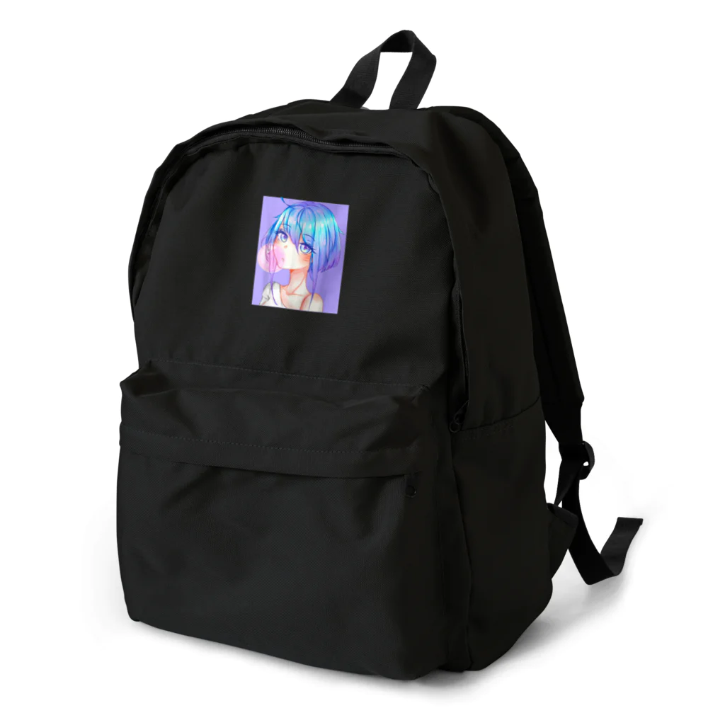 World_Teesのバブルガムを噛むアニメガール 日本の美学 アニメオタク Backpack